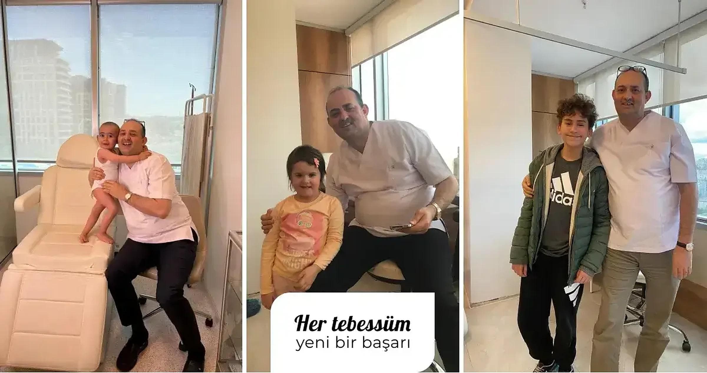 Dr. Mehmet İlteber Bahadır küçük hastalarıyla samimi anları — Her tebessüm yeni bir başarı